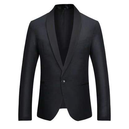 Men's Casual Single Row One Button Blazer