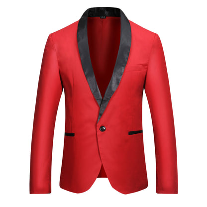 Men's Casual Single Row One Button Blazer