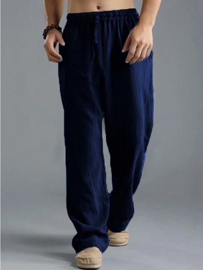 Men's Breathable Linen Loose Casual Sports Pants